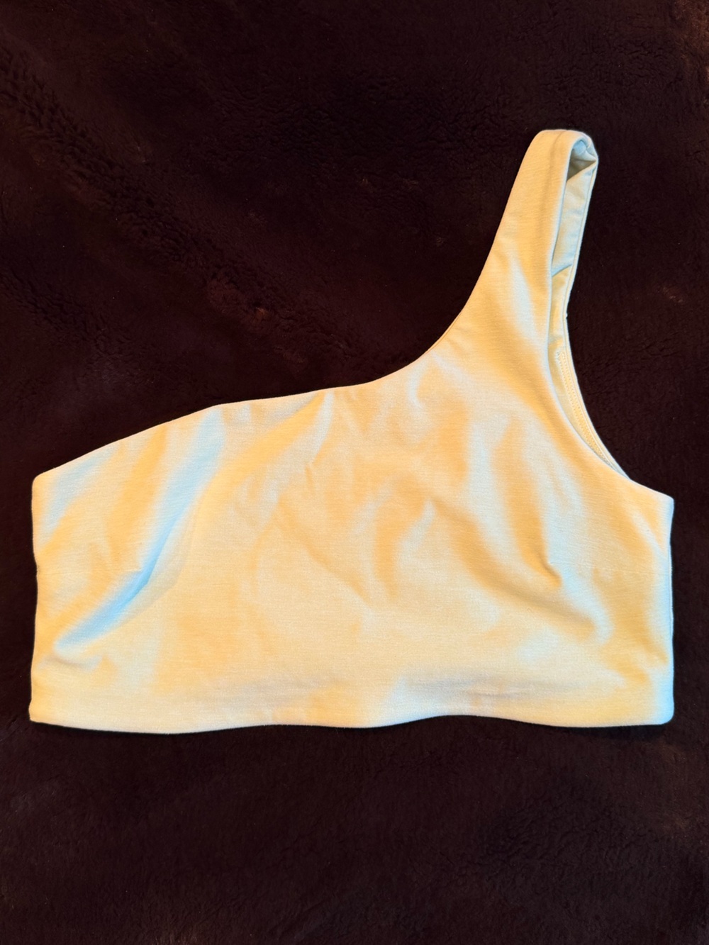 One shoulder Green Sports Bra